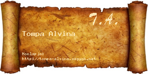 Tompa Alvina névjegykártya
